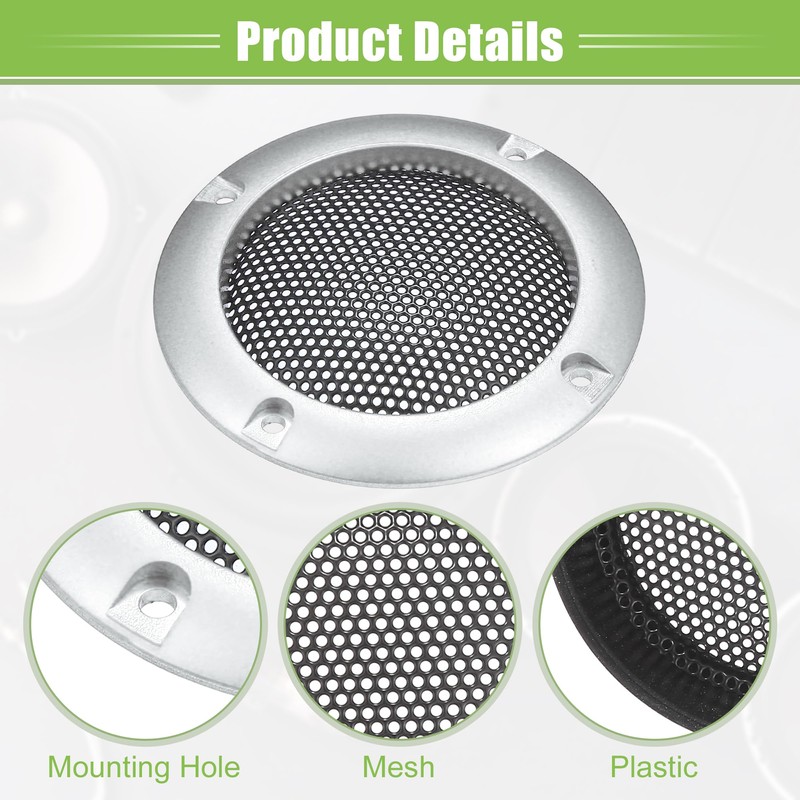 ACROPIX Universal 2" Car Speaker Grills Cover Mesh Round 2