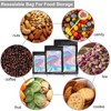 300 Pack 3 Sizes Resealable Mylar Holographic Bags Food Storage