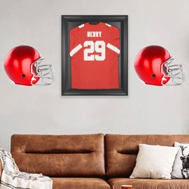 3 Pack Football Helmet Wall Mount Display Holder Hanger for Full or Mini Helmet, Floating Case Shelf Stand, Black