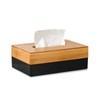 Bamboo Tissue Box Holder Rectangular, Black Tissue Box Holder Rectangle