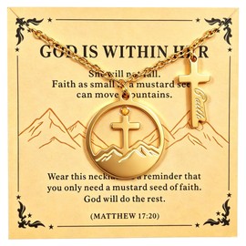 XULAVA Mustard Seed Necklace Faith Jewelry, Inspirational Christian Gifts for Teen & Women