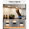 wowatt 6 Packs Rechargeable Motion Sensor Stair Light Black (Magnetic