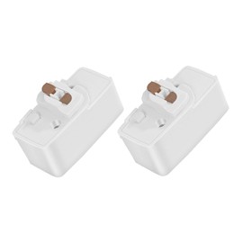 Pispoer Hanging Sealing Plug for Duct Rail, Easy Installation, No Construction Required, Duct Rail, Conversion Socket, Hanging Sealing Plug, PSE Certified, White, Pack of 2