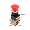 uxcell 22mm Mounting Hole Latching Emergency Stop Push Button Switch
