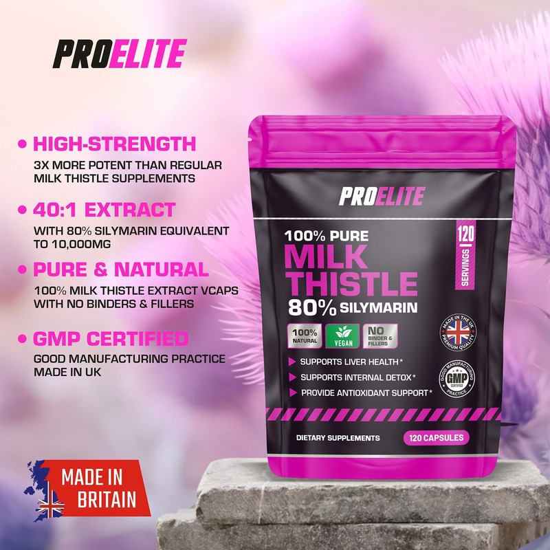 Milk Thistle Capsules | 80% Silymarin | 120 Capsules |