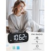 Radio Alarm Clock Besides with Bluetooth Speaker and Night Light,