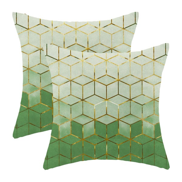 Boho Sage Green Pillow Covers 18 x 18 Inch Set