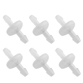 One Way Check Valve DGZZI 6PCS 1/4 inch (6mm) Hose Barb Non Return Ozone Resistance WhitePlastic Check Valve for Water Fuel Oil Air Gas