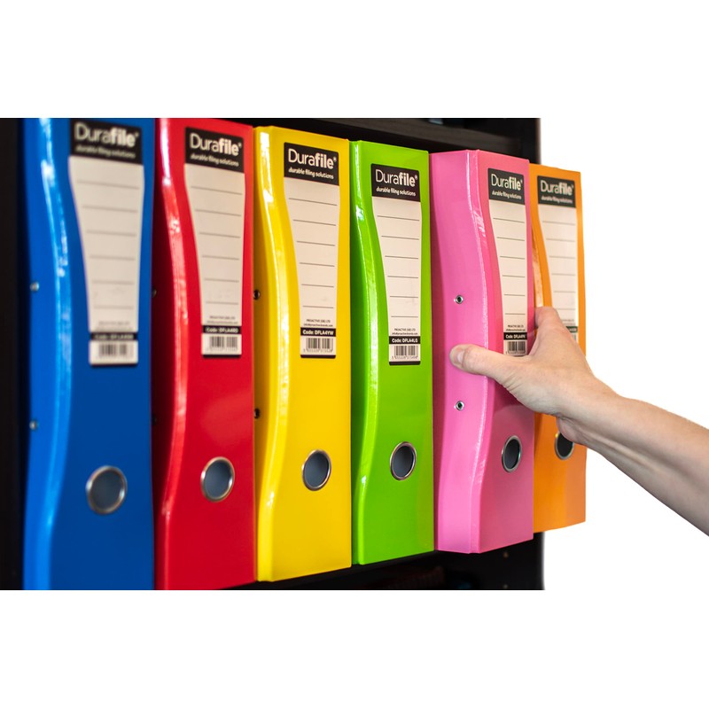 Durafile Lever Arch File, Dark Blue File, 'Ergonomic Curved Spine'