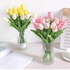 CHUANGOUONLY Pack of 12 Fake Flower Tulips, Fake Tulip Flowers