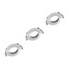 Oktaplex Set of 3 Recessed Spotlights Diameter 80 mm Aluminium