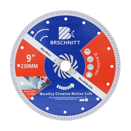 BRSCHNITT Diamond Cutting Disc 230 mm Turbo Diamond Cutting Disc for Concrete, Granite Marble Stone Hard Concrete Reinforced Concrete