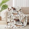 Horse Rose Blanket for Baby Girls Flowers Throw Blanket for