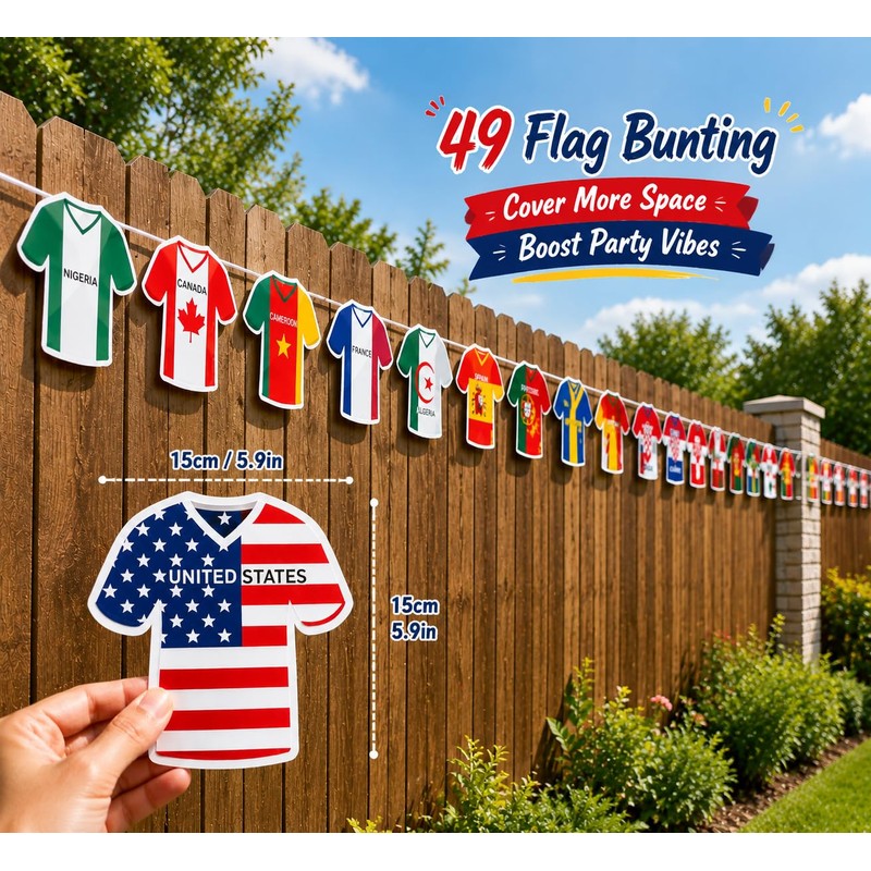 49 Countries Flags Banner Garland - International World Flag String