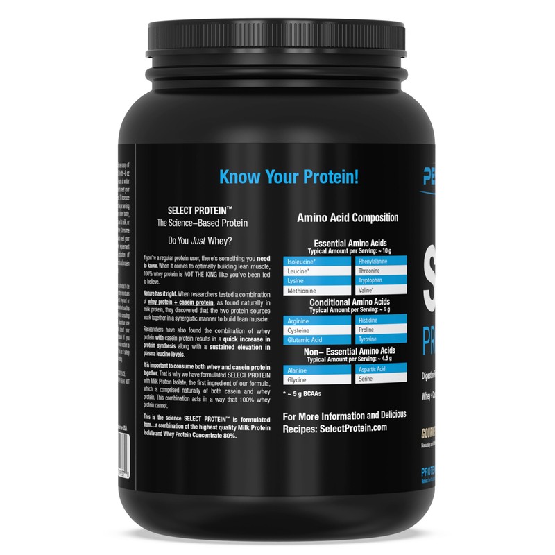 PEScience Select Protein Powder, Whey and Casein Blend, Clean Protein