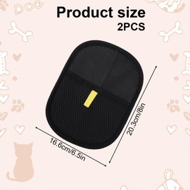 2pcs Pet Hair Remover Gloves, Reusable Electrostatic Pet Hair Remover Multi-Functional Cat and Dog Grooming Gloves for Furniture Carpet Clothes Couch Cleaning