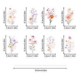 BOXOB 40pcs Wildflower Cupcake Toppers, Baby Shower Cupcake Toppers Floral Flower Birthday Party Decorations for Girls Women