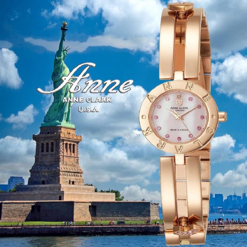 ANNE CLARK Women's AM1020 Series Moving, Heart & Cross, Natural