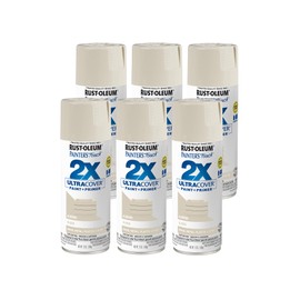Rust-Oleum 249125-6PK Painter's Touch 2X Ultra Cover Spray Paint, 12 oz, Gloss Almond, 6 Pack