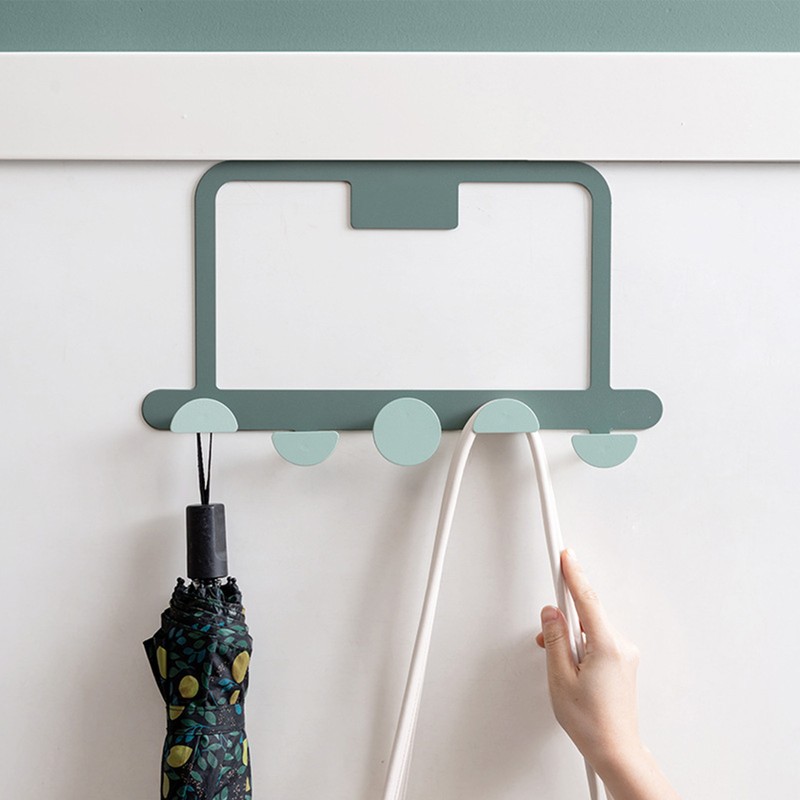 Over The Door Hooks Sturdy Prevent Scratches Iron Adhesive Door