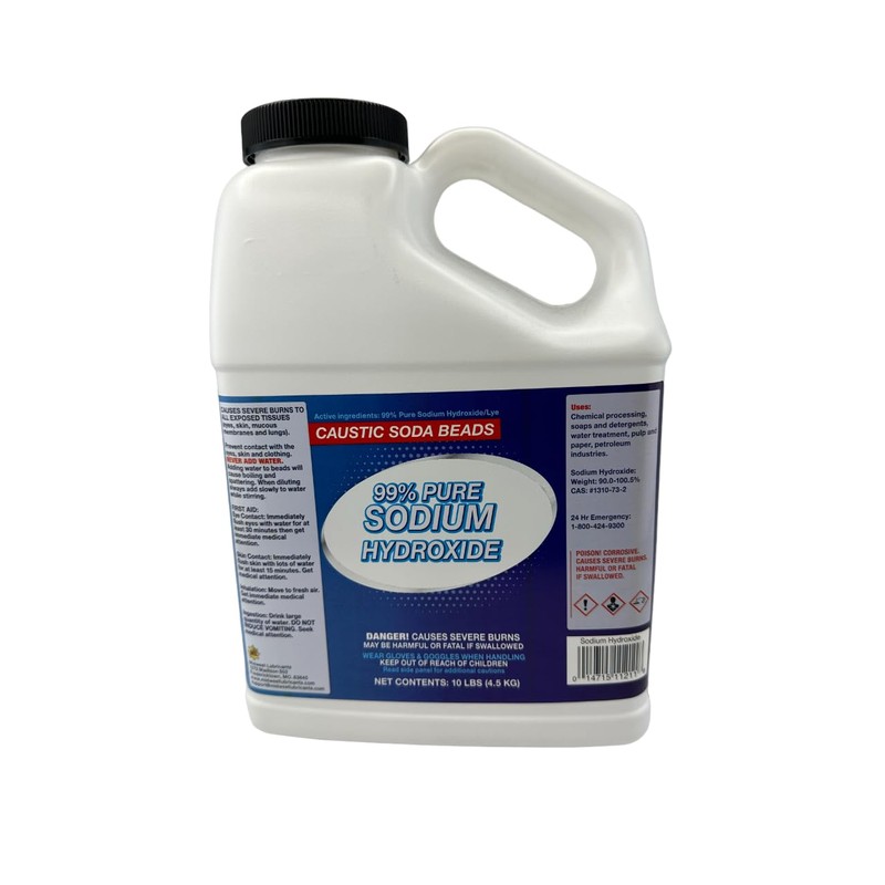 Chemisol Sodium Hydroxide - Lye (Caustic Soda Beads) 10lb