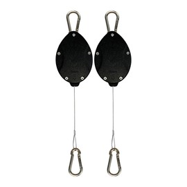 Lythor Retractable Plant Hanger, Set of 2 Plant Hook Pulley with Stainless Steel Rope Reaching to a Length of 63 Inches and Carrying 44 Pounds, Easy for Hanging, Plant Watering or Bird Feeding
