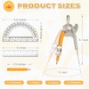 4 Pieces Geometry Math Set Compass for Geometry Math Compass