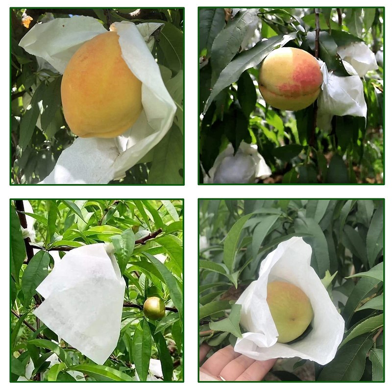 HouWanA Fruit Protection Paper Bags - 100pcs White Protection Covers