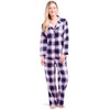 Fishers Finery Women's EcoFlannel Plaid Full Length Pajama Set with