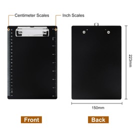 Srvnpioy A5 Black Plastic Clipboard with Extendable Hanging Loop for School, Office, Hospital, Restaurant, Warehouse