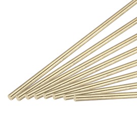 uxcell 3mm x 150mm Brass Round Rod, Metal Solid Shaft Rods Lathe Bar Stock for DIY Crafts Model Car Helicopter Airplane 8pcs