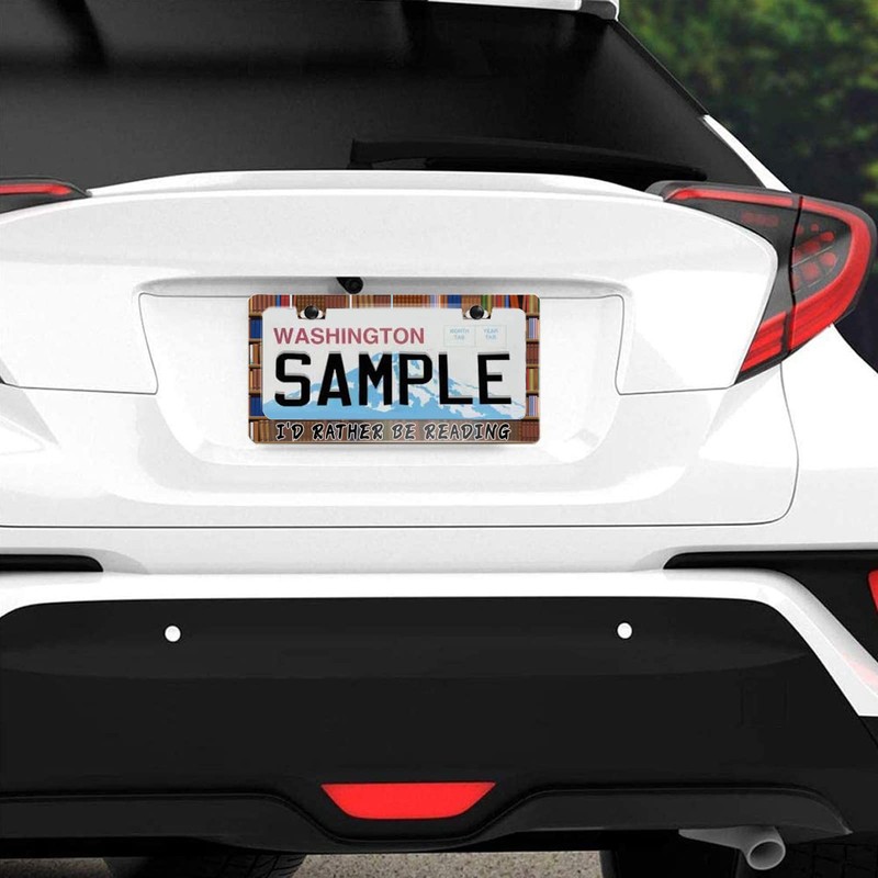 I'd Rather Be Reading License Plate Frame Book License Plate