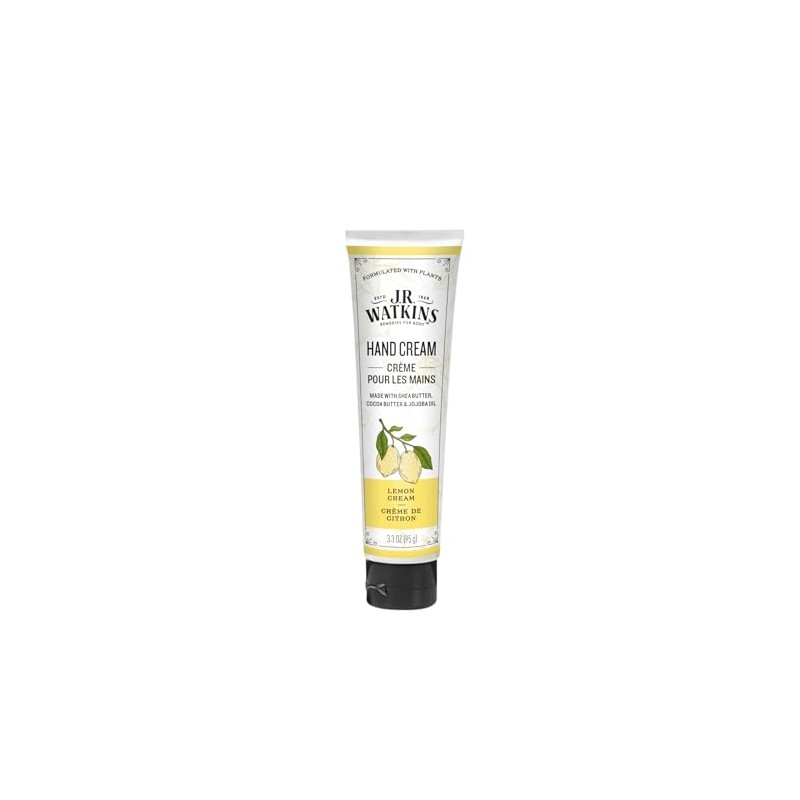 J.R. Watkins Natural Hand Cream, Lemon Cream, 3.3 Ounce