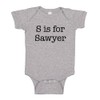 TATY Kids S is for Sawyer Baby Infant One Piece
