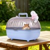 Small Animal Carrier Cage with Water Bottle, Portable Hamster Travel