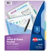 Avery Durable Write-On Plastic Dividers with Pockets, 5-Tabs, 1 Set