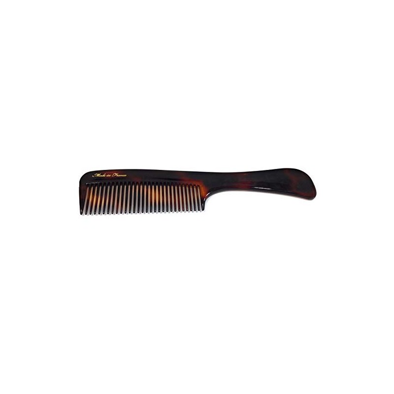 Hairdressing Comb Acetate Havana Amber 19 cm Made in France