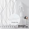 Punkray Grey and White Striped Polyester Shower Curtain for Bathroom