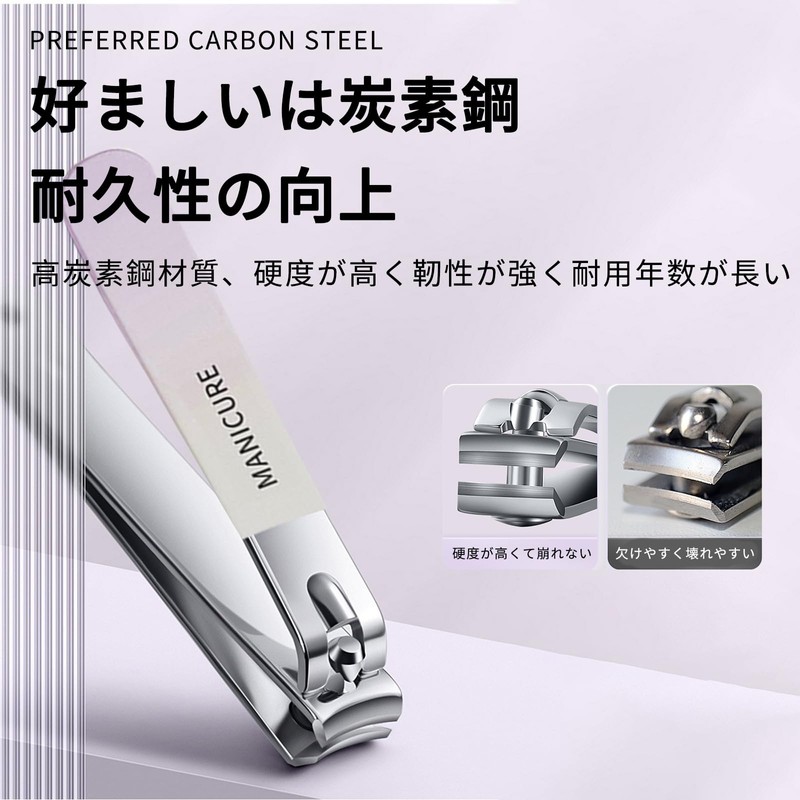 JnTech 4-Piece Nail Care Set, Nail Clippers Set, Nail File,