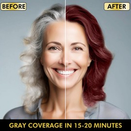 QWXPLD Dark Wine Red Hair Dye Shampoo 3 in 1, Herbal Color Ingredients Natural Shampoo Hair Dye for Women Men