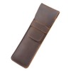 Leather Pencil Case with Slip Tab Crazy Horse Pen Holder