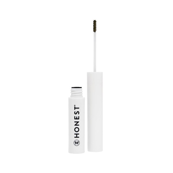 Honest Beauty Honestly Healthy Brow Gel, Clear with Castor Oil | Plant Derived Proteins | Fuller + Healthy-Looking Brows | EWG Certified & Vegan | 0.05 Fl Oz