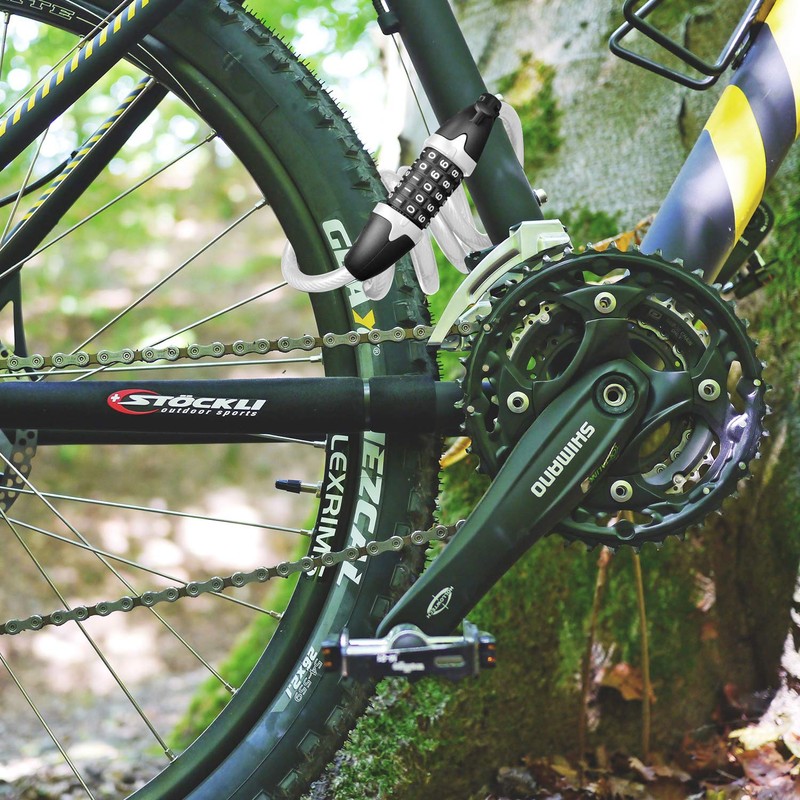 Opaza Bike Lock with 5-Digit Code, 1.2 m/4 ft Bicycle