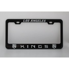 none LOS ANGELES KINGS Black License Plate Frame - Custom Made of Powder Coated Metal