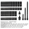 Mayouko 55PCS 1/4 Inch Drive Master Impact Socket Set, Metric/SAE,