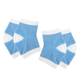 Baluue 2pairs Moisturizing Heel Sleeves for Cracked Heels Breathable Toeless Foot Care Socks for for Spa and Foot Therapy
