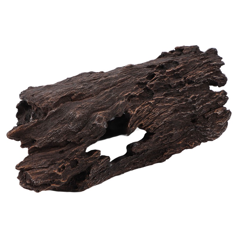 Resin Wood Aquarium Decorations Reptile Hollow Tree Trunk Cavern Bark