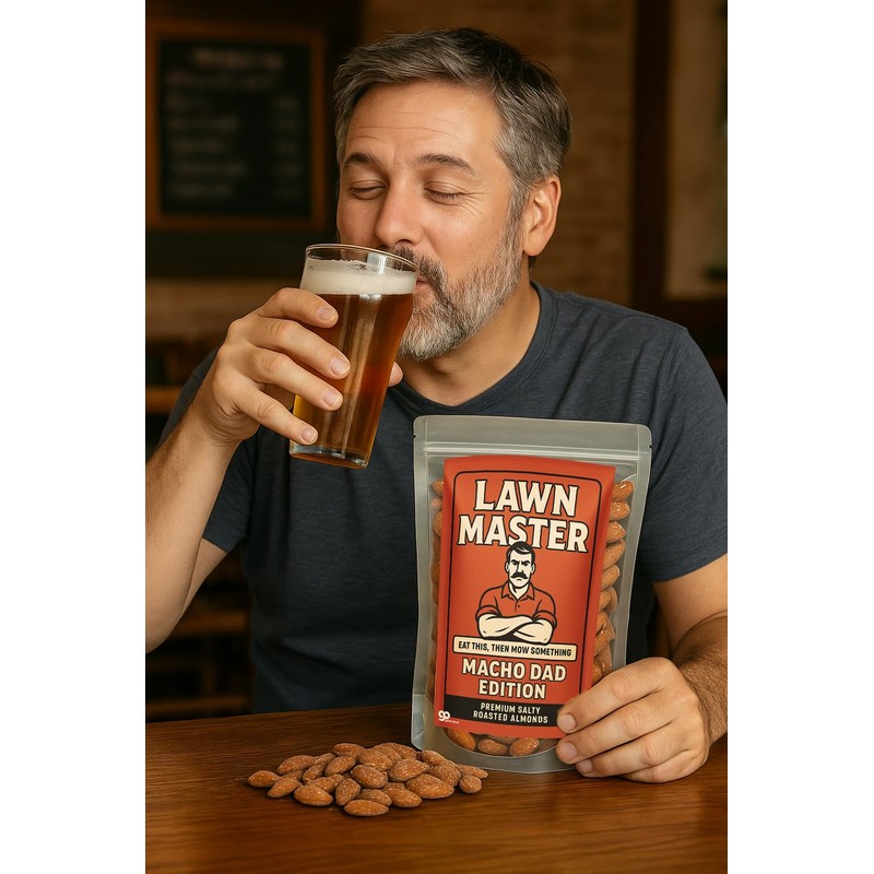 Lawn Master Salted Almonds - Delicious Premium Roasted Nuts for
