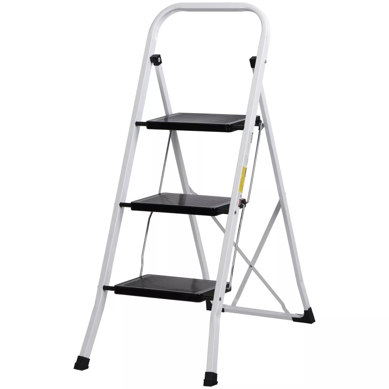 Segawe 3 Step Ladder Lightweight Folding Step Stool with Wide