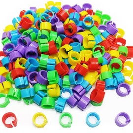 Gmeily 200Pcs Coturnix Quail Leg Bands Baby Chick Leg Bands Multicolor Quail Bands for Legs Chicken Identification Leg Bands for Chicks - 5 Colors 8mm